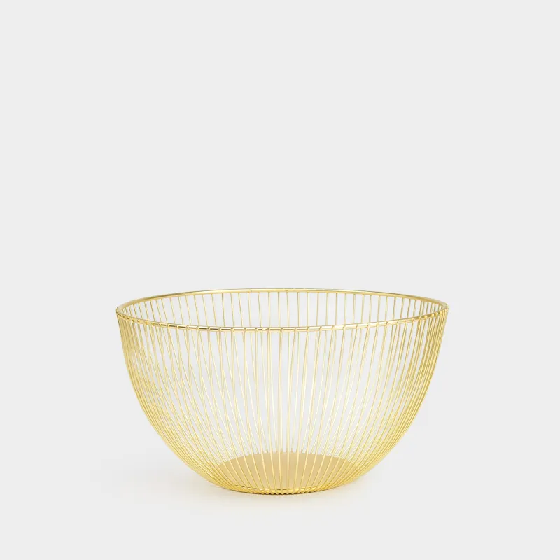 Жеміс себеті, 25 см, металл, алтын, Twist gold