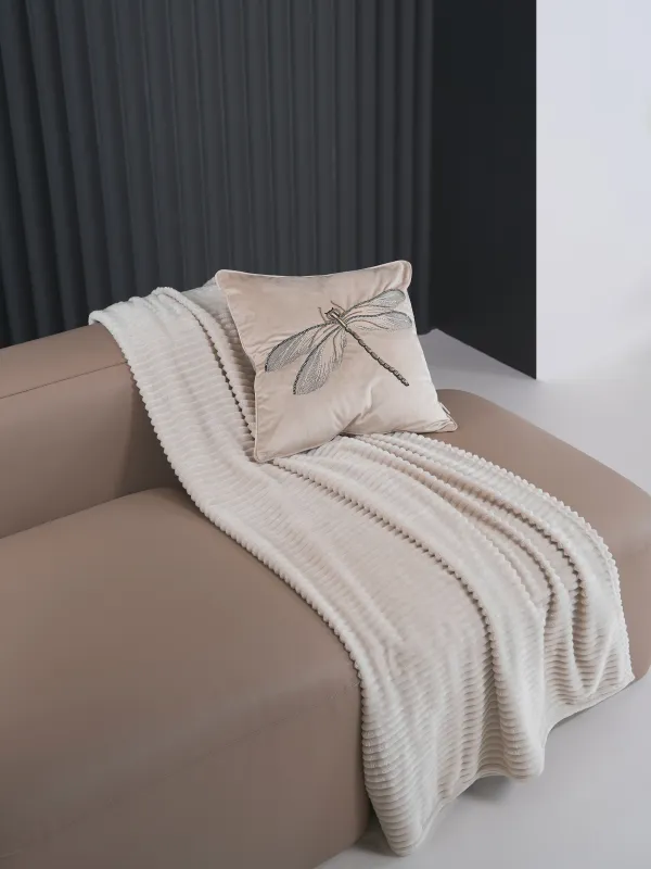 Сәндік жастық, 45х45, кордюр/моншақ, бежевый, инелік, Айдаһар, image-5