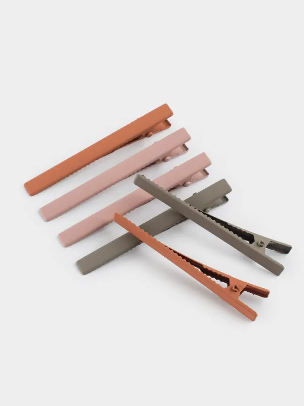 Шаш қыстырғыш, 6 см, 6 дана, металл, Түрлі-түсті қоспа, Basic, image-3