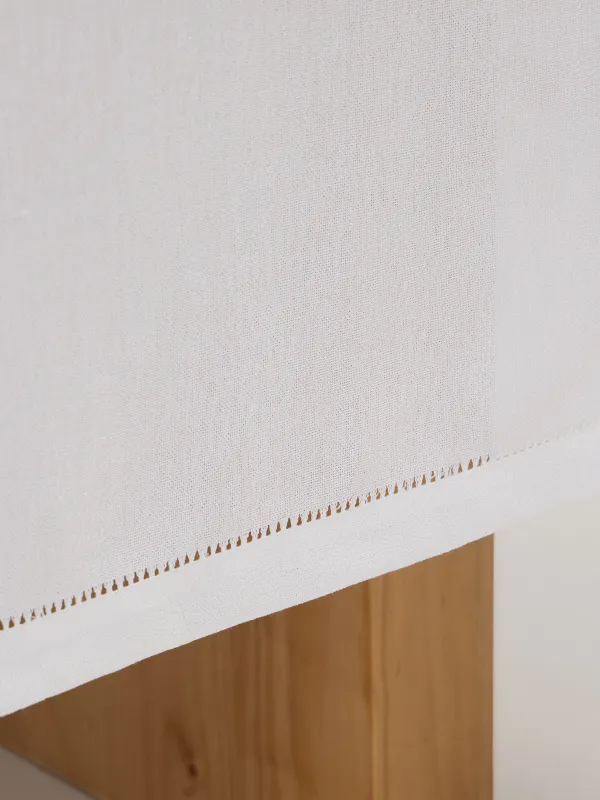 Дастархан, 160х160 см, полиэстер, сүт түстес, Hemstitch, image-6