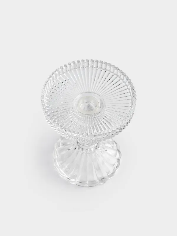 Шамдал, 12 см, цилиндрлік/жіңішке майшамға арналған, аяғы бар, жиналмалы, шыны Р, Ribby, image-3