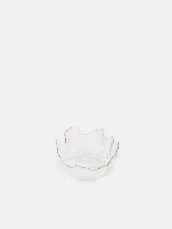 Кесе, 13х6 см, шыны, күміс жиектері бар, Nautilus silver, image-1