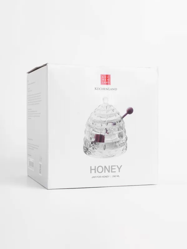 Балға арналған банкі, 290 мл, қасық, шыны Р/ағаш, Өрнектер, Honey, image-6