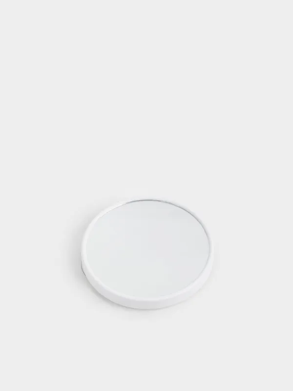 Аспалы айна, 13/12 см, үлкейткіш, сорғыштары барры бар, пластик, дөңгелек, ақ, Vesta, image-4