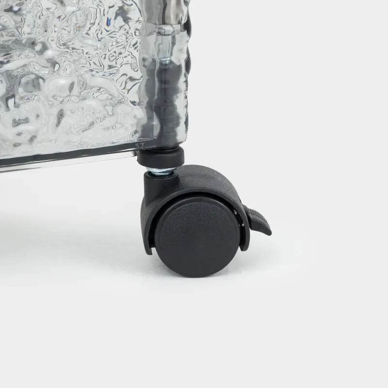 Сөре, 3 деңгейлі, 40х22х63 см, дөңгелектері бар, себеттері бар, пластик, сұр, Renaissance clear, image-6