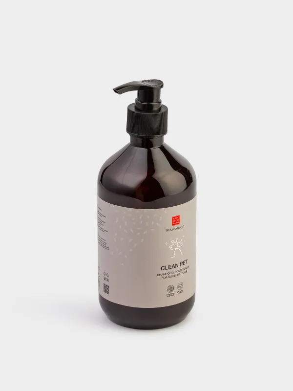 Шампунь-кондиционер, для животных, 500 мл, успокаивающий, Лаванда и ментол, Clean pet, image-1