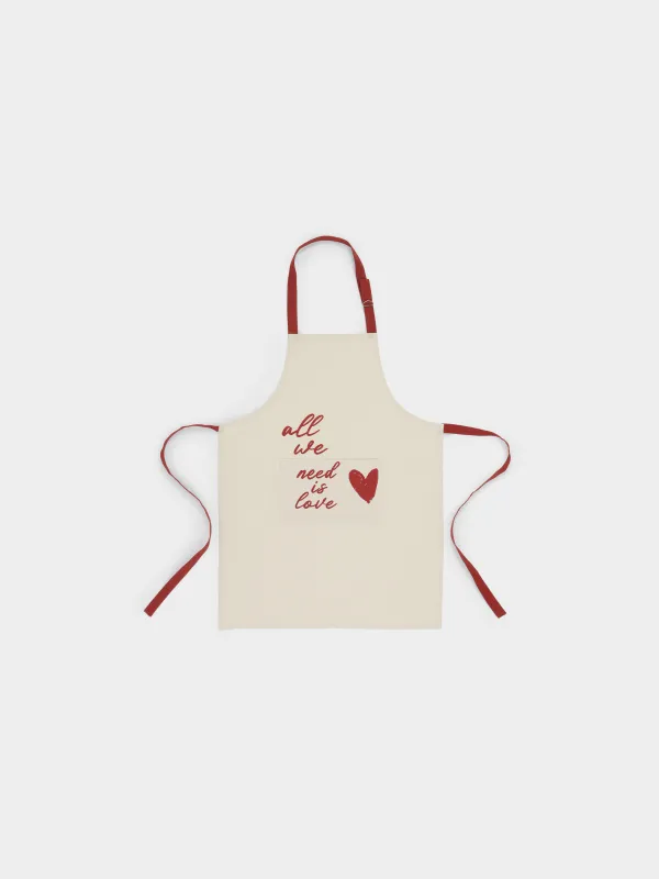 Фартук, бежевый, Heart kitchen, image-0