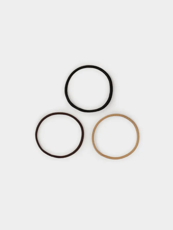 Шаш резеңкесі, 4 см, 24 дана, полиэстер, қара/қоңыр/сарғылт-қоңыр, Hair basic, image-0