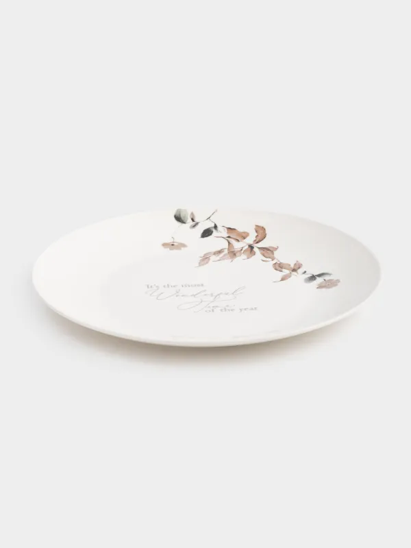 Тіскебасар тәрелкесі, 20 см, 2 дана, фарфор N, күзгі гүлдер, Refined floral, image-3