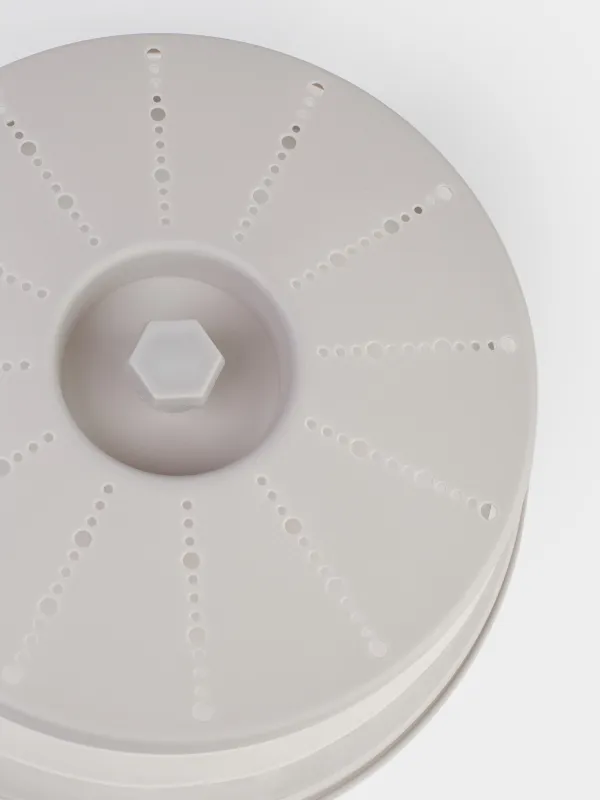 Микротолқынды пешке арналған қақпақ, 27 см, жиналмалы, пластик, сүт түстес, Galori, image-1