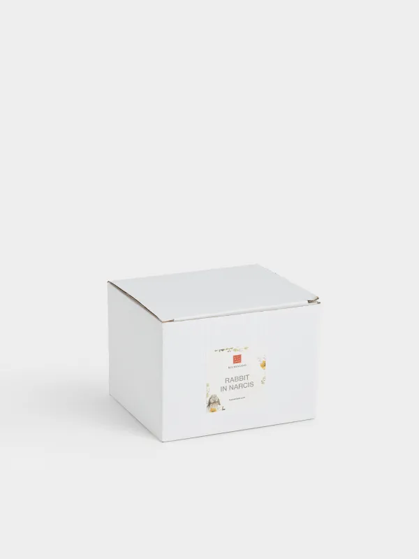 Саптыаяқ, 470 мл, керамика, сарғылт-қоңыр, Гүл шоқтарындағы қоян, Rabbit in narcis, image-5