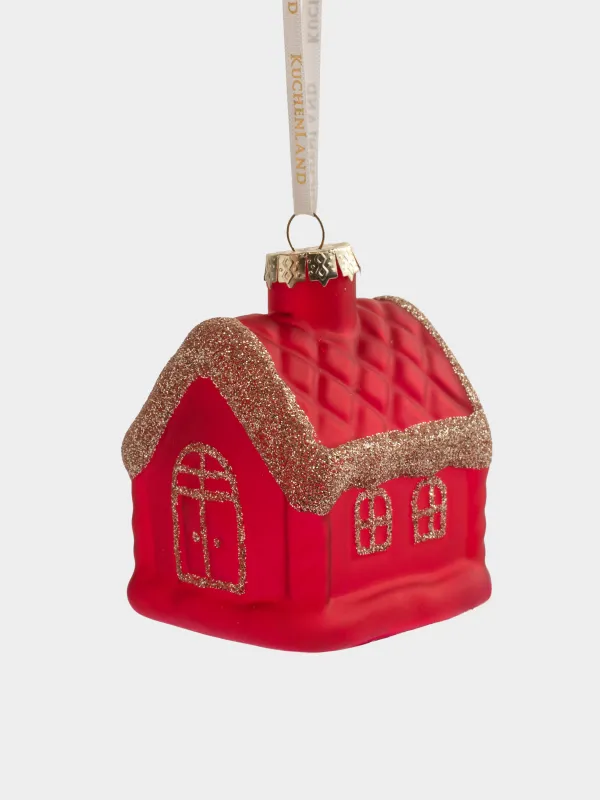 Шырша ойыншығы, 6 см, шыны, жылтырақтары бар, сүт түстес, Үй, Figure christmas, image-0