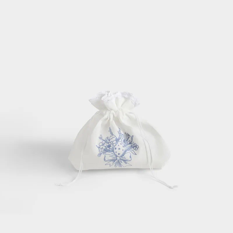 Куличке арналған сөмке, 25х24 см, шілтері бар, полиэстер, ақ, Пасха гүл шоғы, Tradition Easter