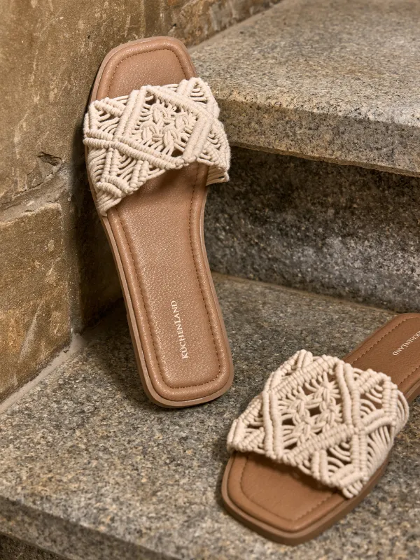 Әйелдер тәпішкелері, өлшемі 36-37, иірілген жіп/полиуретан, сүт түстес, Liadi, image-9