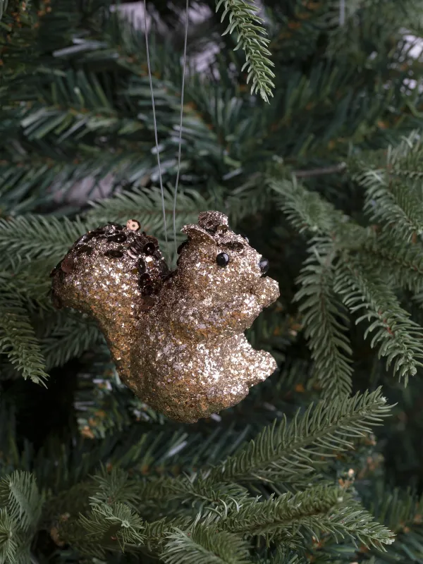 Шырша ойыншығы, 10 см, пластик, жылтырақтары бар, шампан, пайеткалары бар тиін, Figure sparkle, image-4