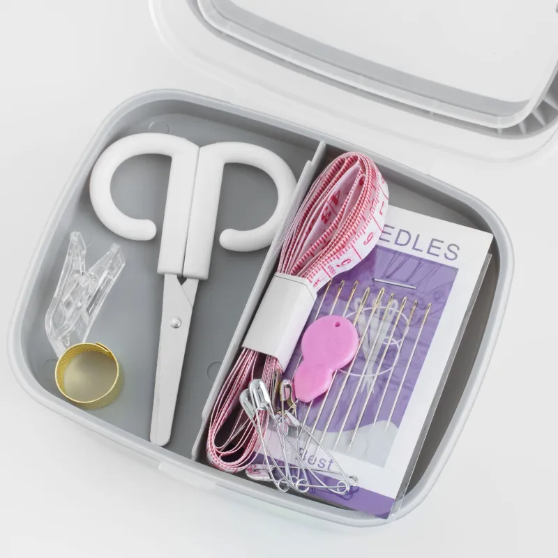 Тігін және қолөнер жиынтығы, 13х10 см, 40 пр, ұйымдастырушыда, пластик / металл, сұр, жіп, image-2