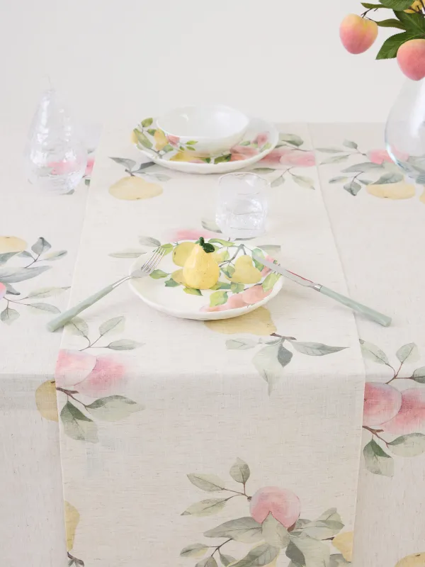 Дорожка настольная, 40х160 см, Груши на ветках, Fruit garden, image-3