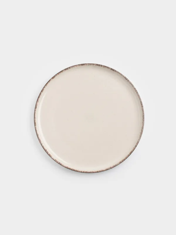 Түскі ас тәрелкесі, 28 см, керамика, сарғылт-қоңыр, дақты, Speckled glaze, image-0