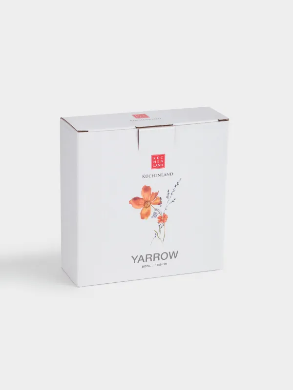 Пиала, 14х5 см, фарфор N, белая, с золотистым кантом, Полевые цветы, Yarrow, image-3