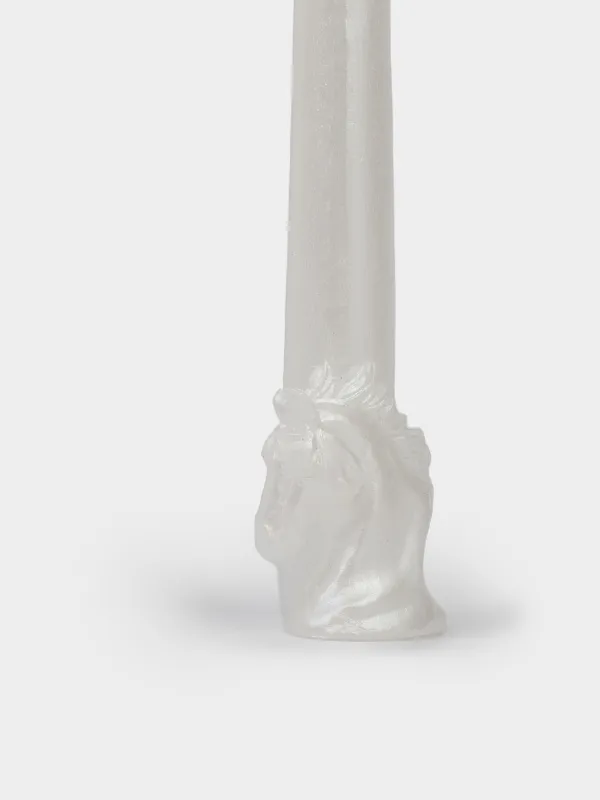 Шам, 25 см, жіңішке, ақ, Жылқы, Horse white, image-2