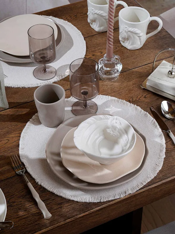 Салат ыдысы, 16х7 см, мл, керамика, сүт түстес, Жылқы, Horse pattern, image-6