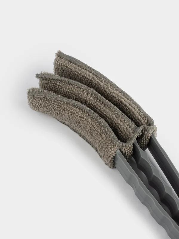 Жалюзи мен радиатор батареяларын тазалауға арналған щетка, 21х6 см, микрофибра/пластик, сұр, Clean, image-4