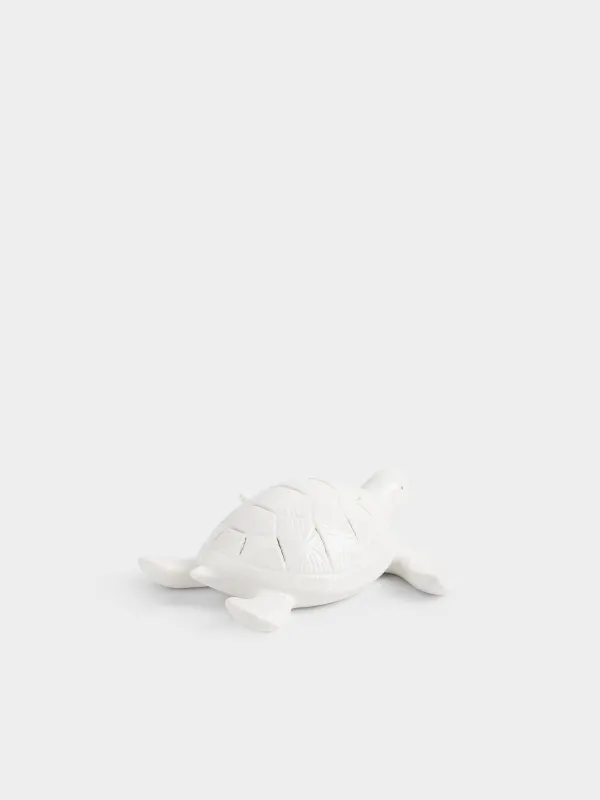 Сәндік шам, 17х6 см, фарфор P, ақ және алтын түстес, Тасбақа, Grand turtle, image-3