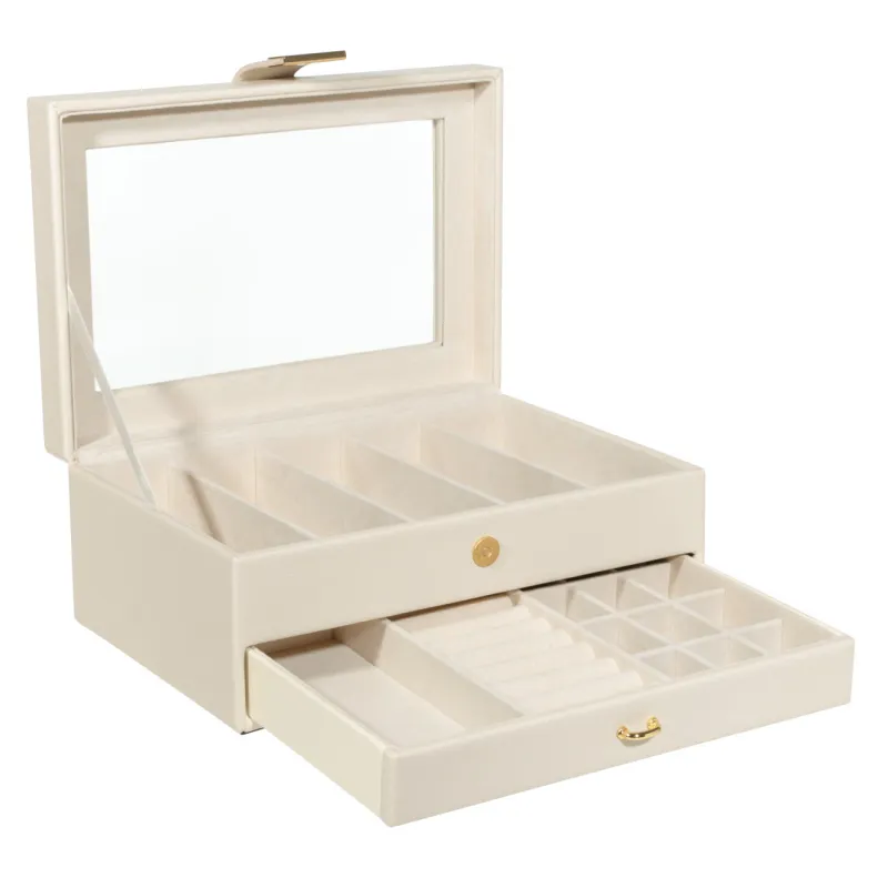 Шкатулка для украшений, 26х18 см, дерево/искусственная кожа, экрю, Premiere, image-1