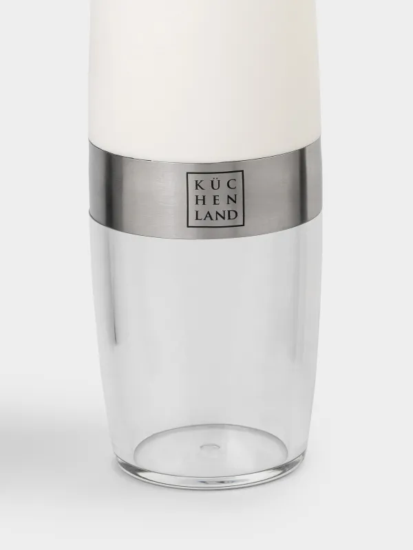 Дәмдеуіш диірмені, 20 см, гравитациялық, пластик/акрил, LED W, ақ, Spicy, image-2