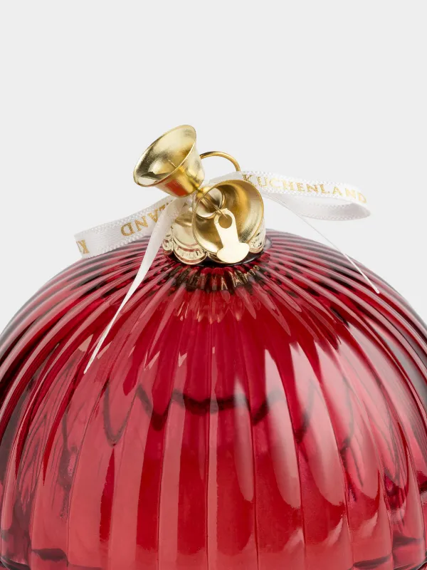 Хош иісті шам, 12х13 см, шам ұстағышта, қақпағы бар, шыны, қызыл, жидек, Christmas traditions, image-3