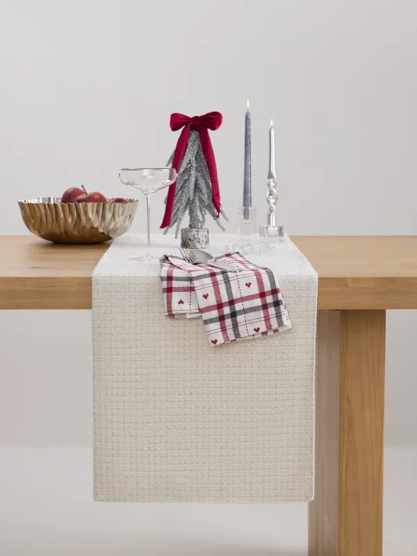 Үстел төсеніші, 40х160 см, полиэстер, ақ, Күміс тор, Cage silver, image-2