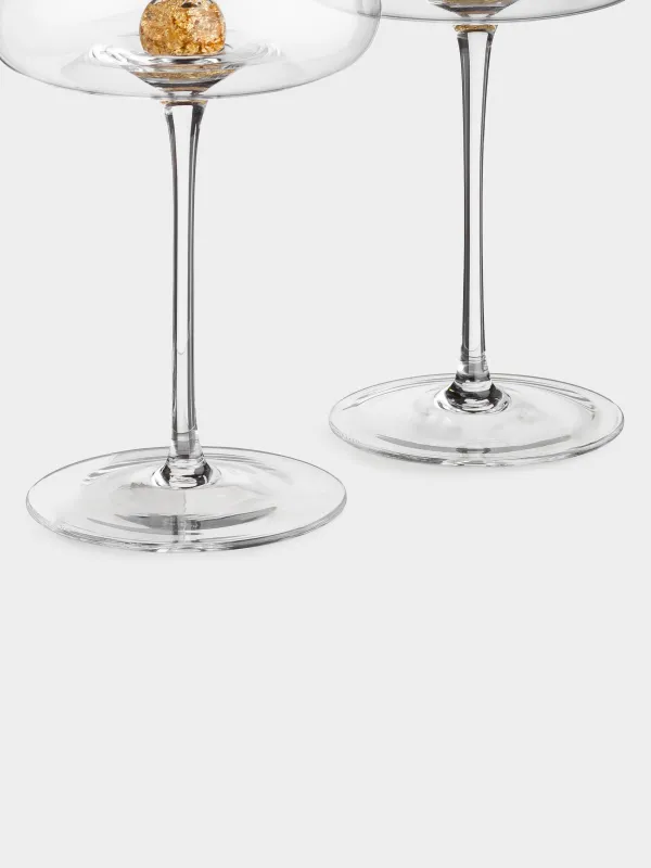 Шампанға арналған стақан, 250 мл, 2 дана, шыны, кәріптас шар, Соренто, image-3