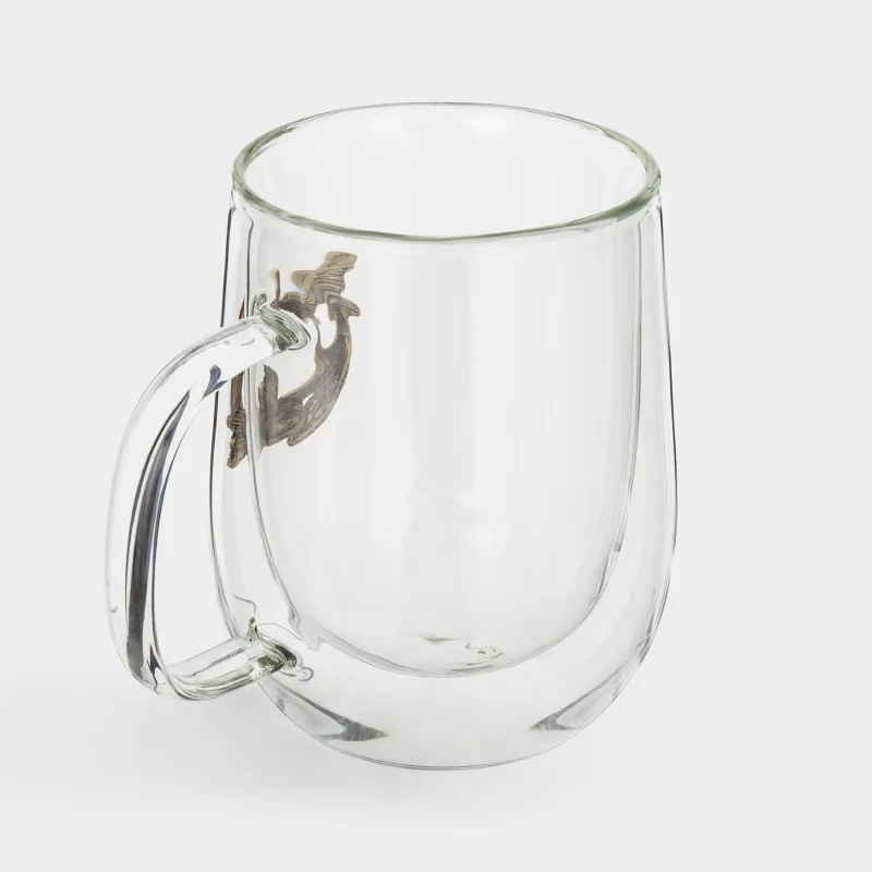 Саптыаяқ, 350 мл, металлдан жасалған шыны, алтын, Балықтар, Air zodiac, image-2