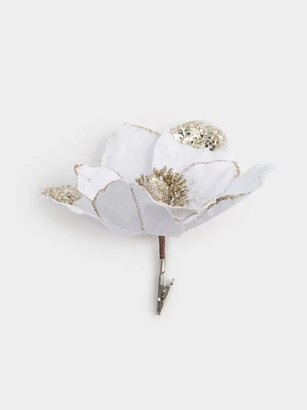 Украшение декоративное, 20 см, на клипсе, пластик, Flower decor, image-0