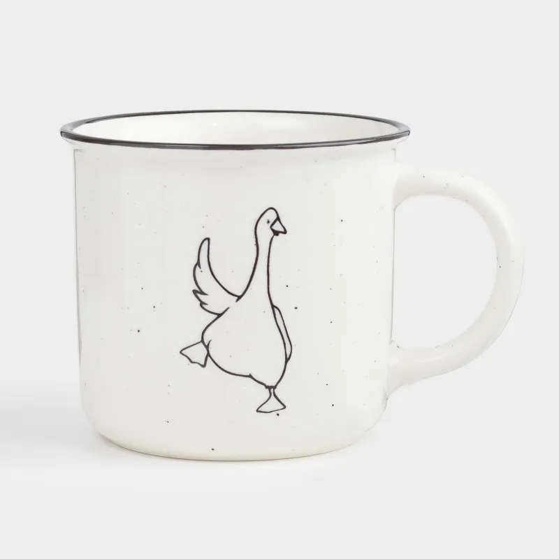 Кружка, 370 мл, в крапинку, Гусь, Goose