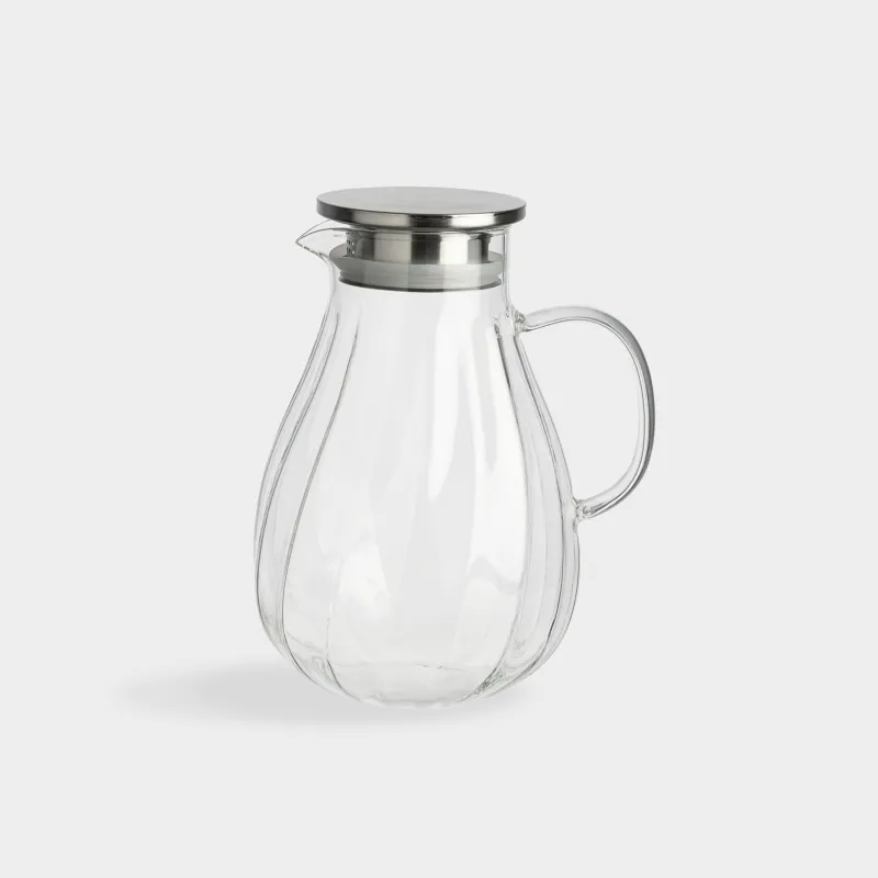 Кувшин, 1,8 л, с крышкой-фильтром, стекло Б/сталь, Ledge