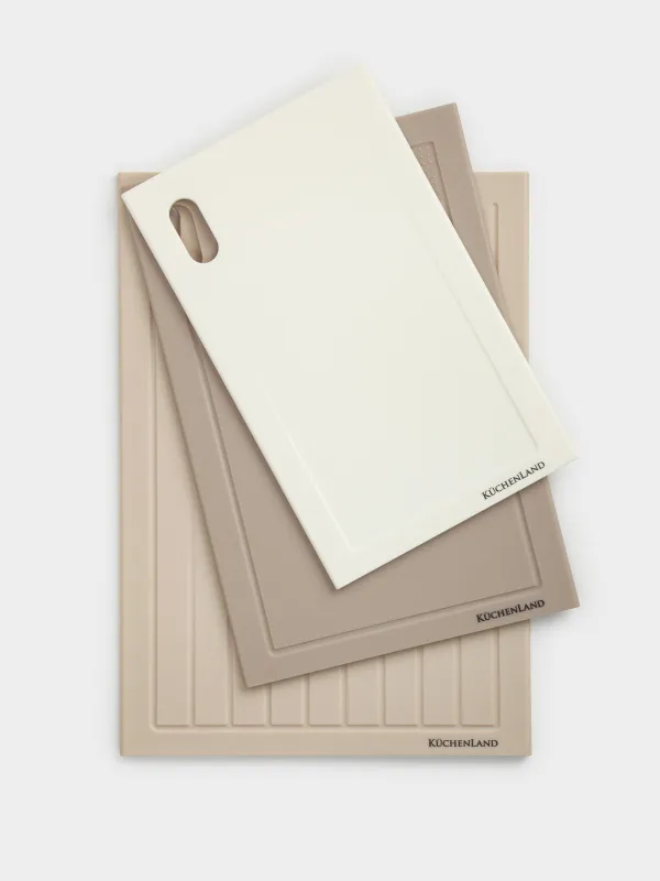 Набор досок разделочных, 3 шт, пластик, прямоугольный, Soft kitchen, image-4