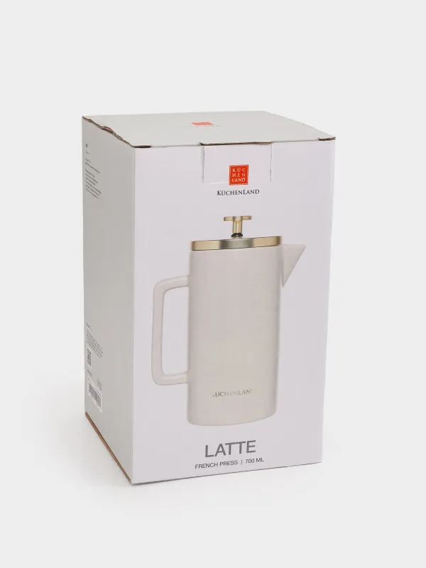 Френч-пресс, 700 мл, керамика/болат, сарғыш-алтын, Latte, image-6