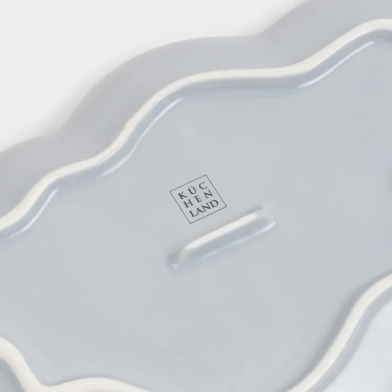 Балалар асханасының тәрелкесі, 23х16 см, фарфор Р, сұр, бұйра, Марғау, Friend, image-3