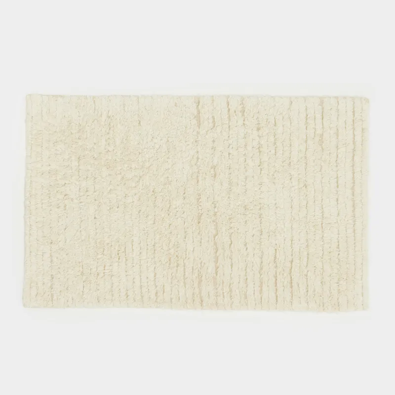 Коврик, 50x80 см, хлопок, бежевый, Stripe