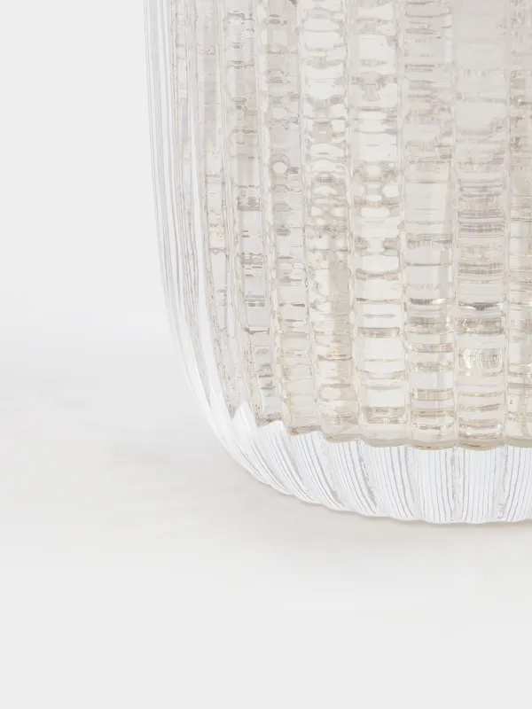 Жуынатын бөлмеге арналған стақан, 10 см, шыны, алтын, Patina rib, image-2