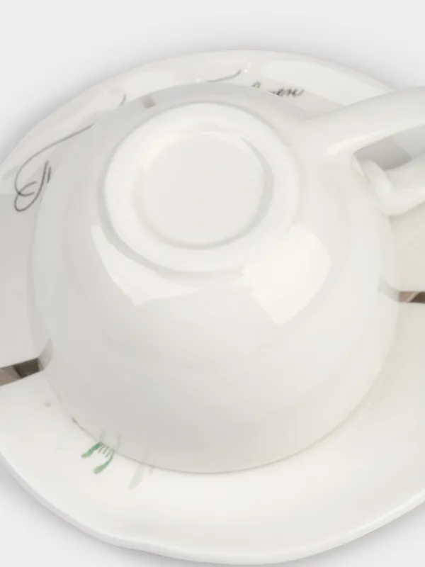 Пара чайная, 1 перс, 2 пр, 320 мл, керамика D, бело-золотистая, Пожелание, Revival, image-5