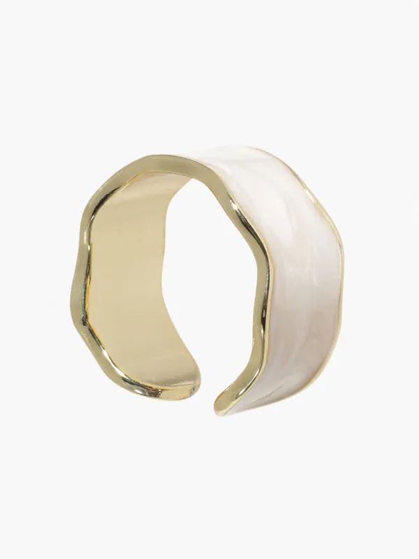 Кольцо, р. S-M, единый размер, металл, золотисто-бежевое, Jewelry , image-0