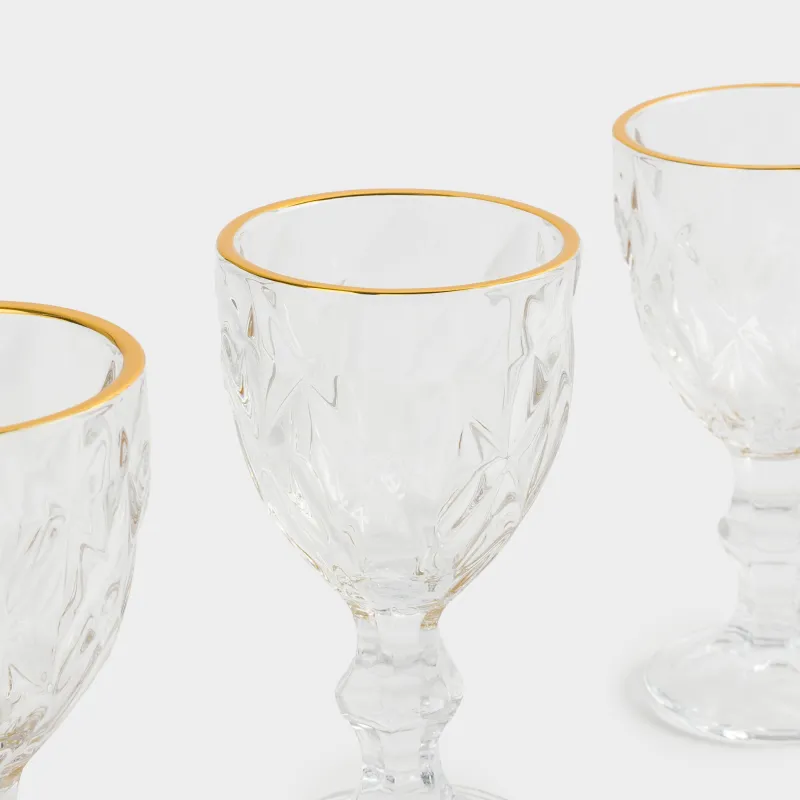 Рөмке, 50 мл, 6 дана, шыны Р, алтын жиегі бар, Rhomb gold, image-6