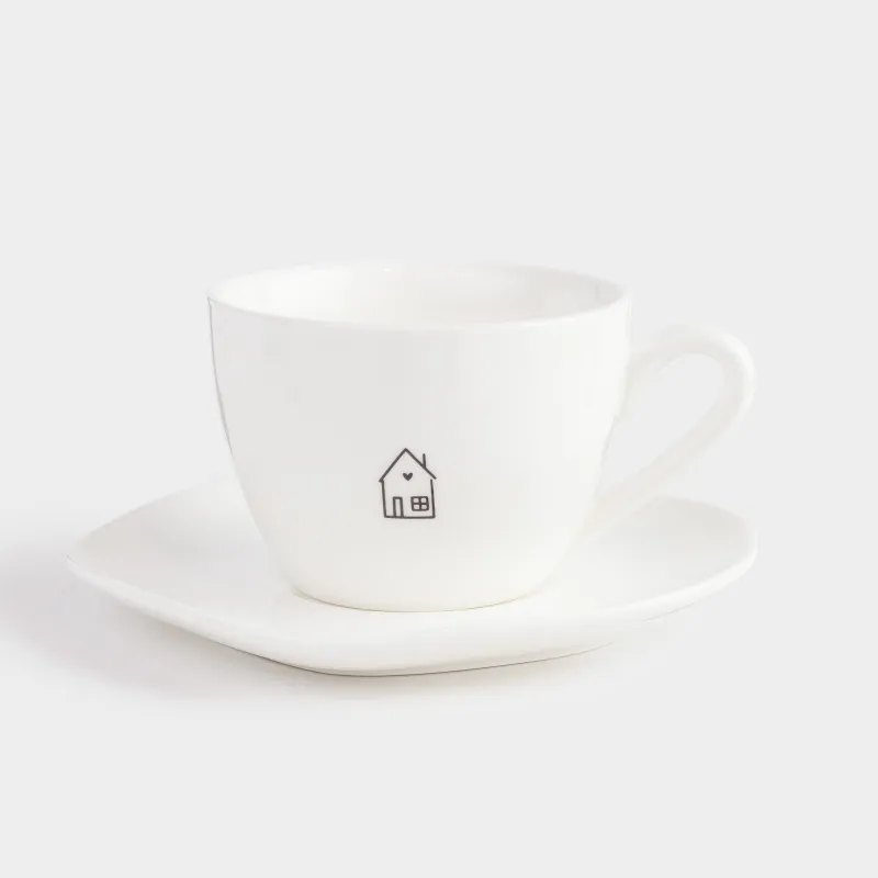 Шай жұбы, 1 адам, 2 зат, 200 мл, фарфор Р, ақ, Үй, Amour