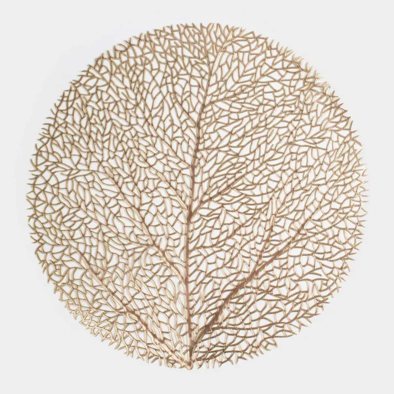 Аспаптарға арналған майлық, 38 см, ПВХ, дөңгелек, алтын, ағаш, Azhur Grid