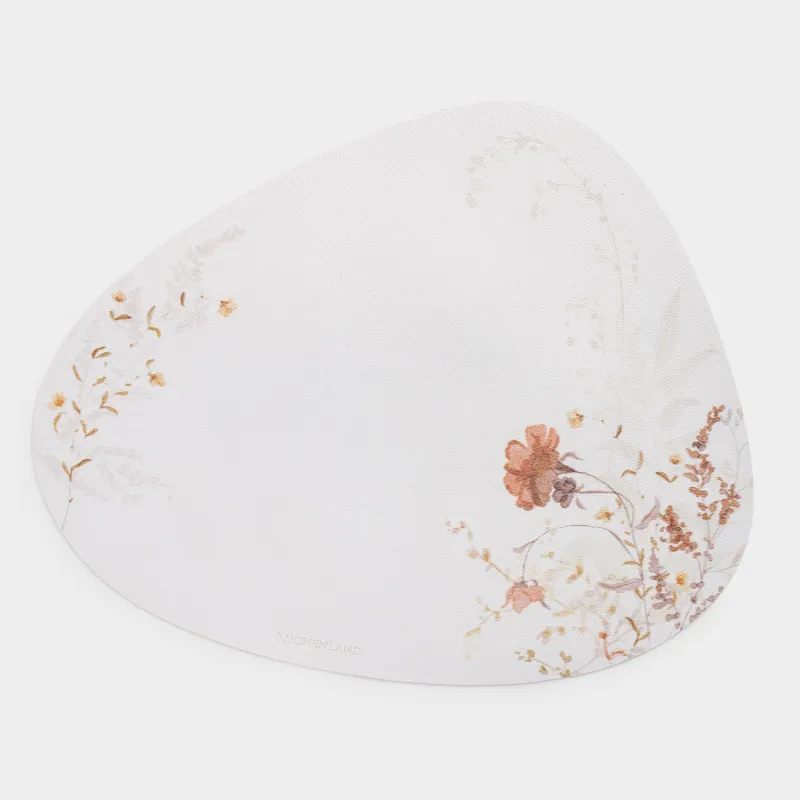 Аспаптарға арналған майлық, 37х45 см, ПВХ, пішінді, сүт түстес, Дала гүлдері, Rock print