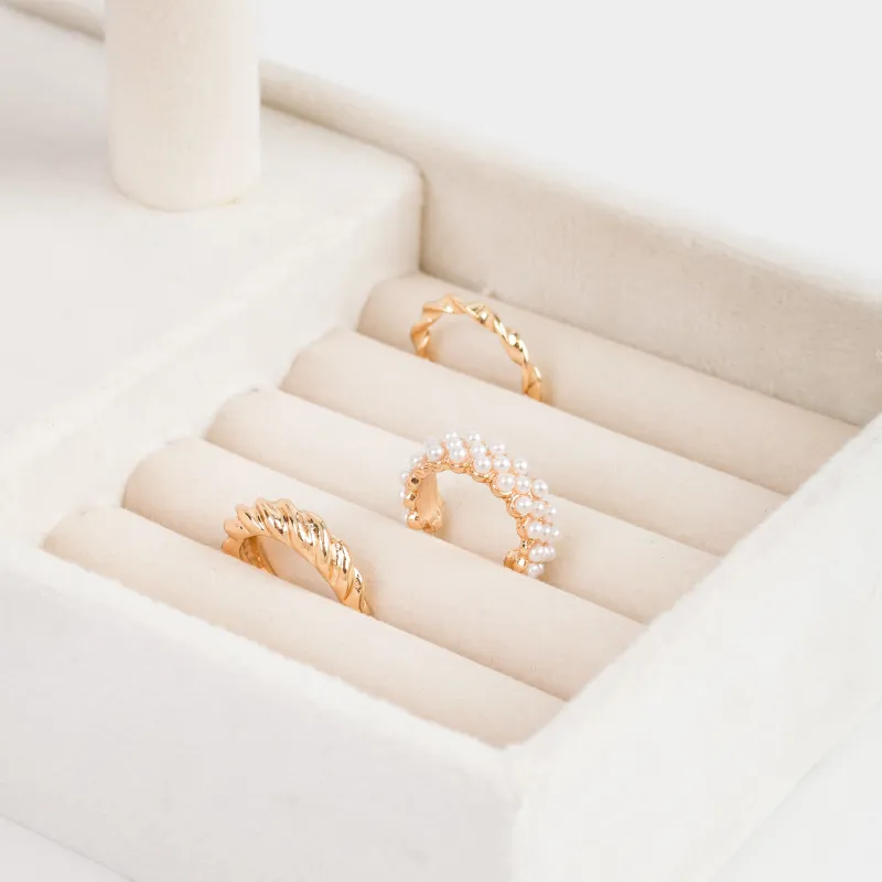 Сағаттар мен зергерлік бұйымдарға арналған ұстағыш, 24х28 см, букле/металл, сүт түстес, Boucle, image-3