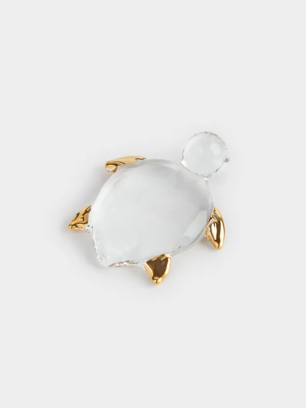 Статуэтка, 4 см, стекло, золотистая, Черепаха, Vitreous, image-1