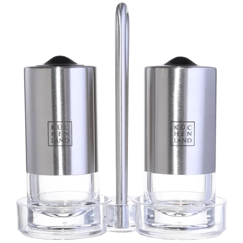 Тұз және бұрыш жинағы, 13 см, түпқойма, акрил/болат, Spices